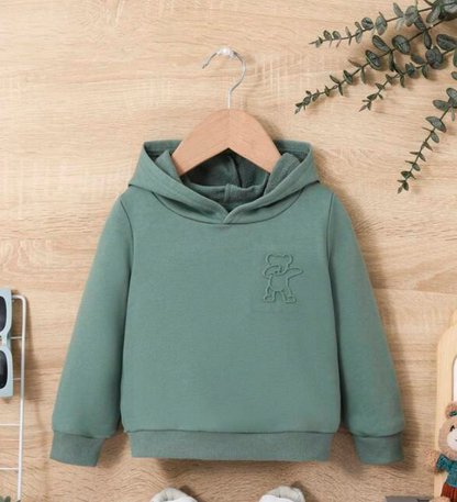 Sudadera Verde Menta con Capucha para Niños