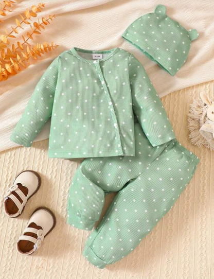 Conjunto Verde de Lunares para Bebé