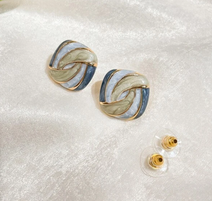 Pendientes de Textura Turquesa