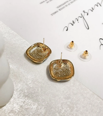 Pendientes de Textura Turquesa