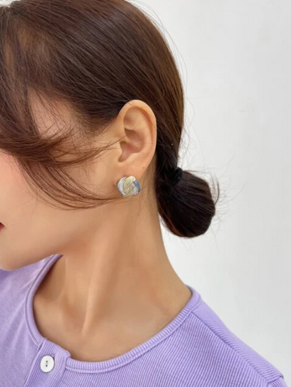 Pendientes de Textura Turquesa