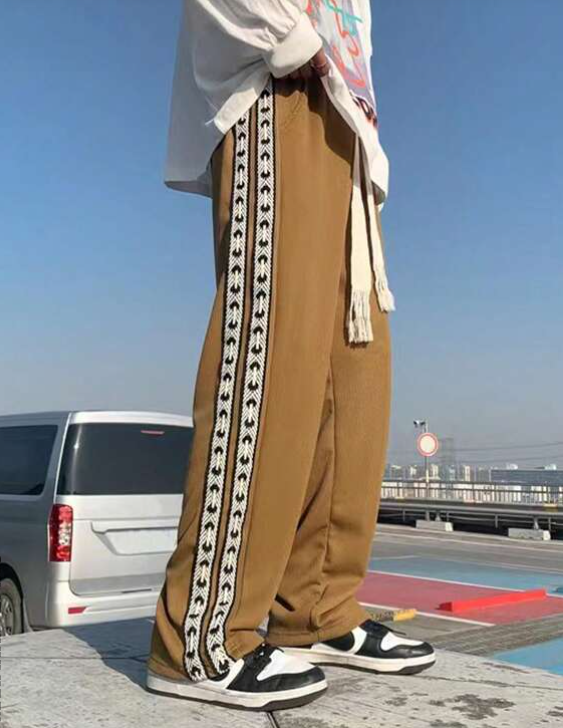 Pantalón Pierna Ancha con Detalle de Cinta - Caqui
