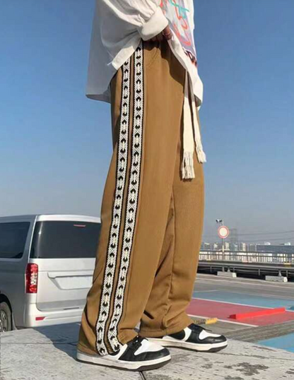 Pantalón Pierna Ancha con Detalle de Cinta - Caqui