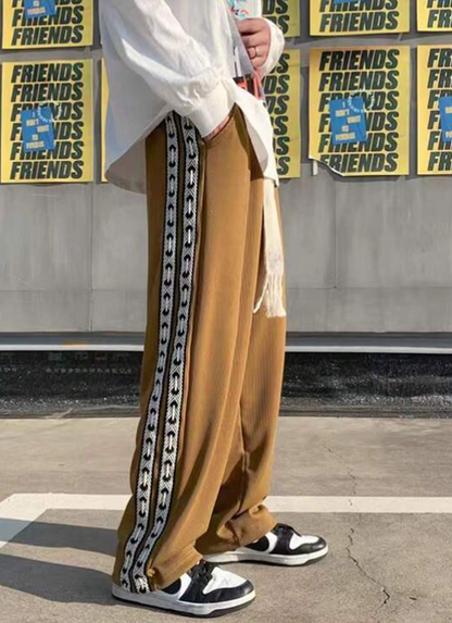 Pantalón Pierna Ancha con Detalle de Cinta - Caqui