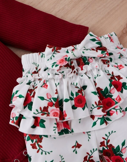 Set de 3 Piezas para Bebé - Body, Pantalón y Diadema