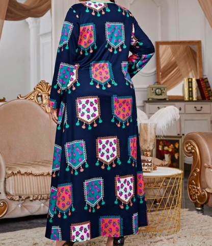 Kaftán Maxi Floral Multicolor