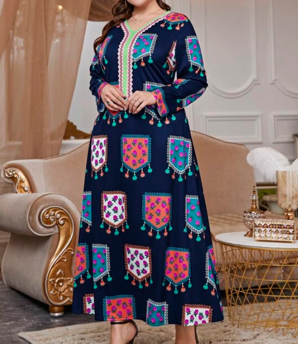 Kaftán Maxi Floral Multicolor