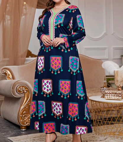Kaftán Maxi Floral Multicolor