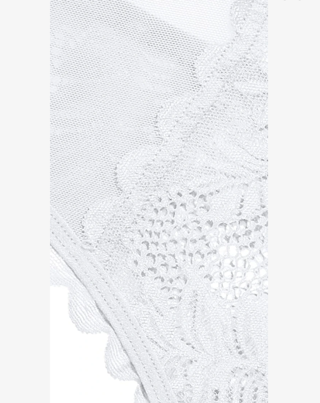 Tanga Blanca con Encaje Transparente - Elegancia y Confort