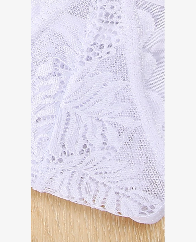 Tanga Blanca con Encaje Transparente - Elegancia y Confort