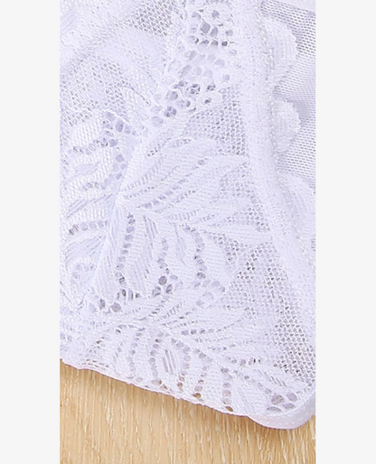 Tanga Blanca con Encaje Transparente - Elegancia y Confort