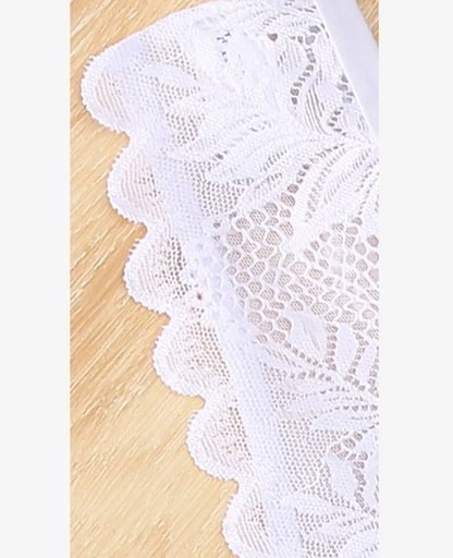 Tanga Blanca con Encaje Transparente - Elegancia y Confort