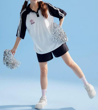 Conjunto Deportivo Polo Casual - Blanco y Negro