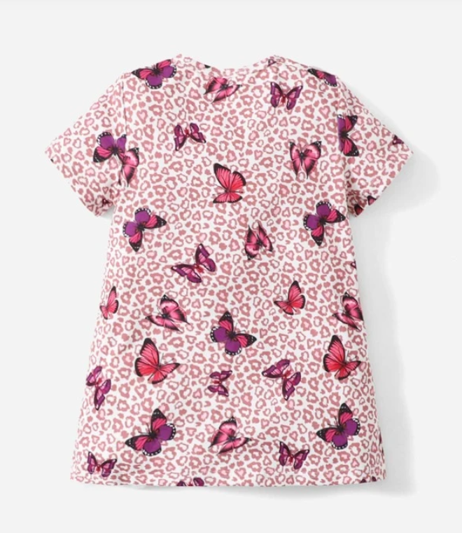 Vestido Infantil de Mariposas - Multicolor
