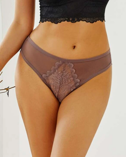 Tanga Caqui Transparente - Elegancia Sutil