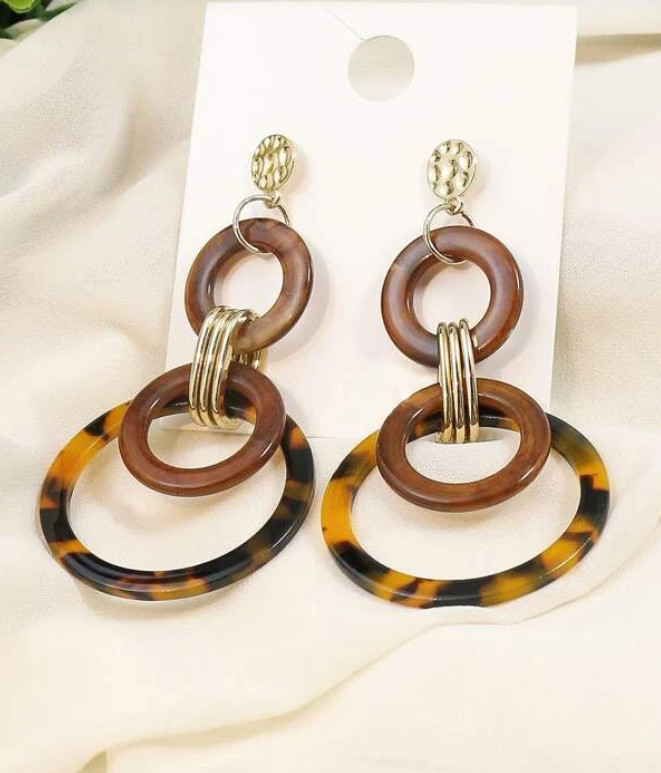 Pendientes de Aros con Diseño Multicolor