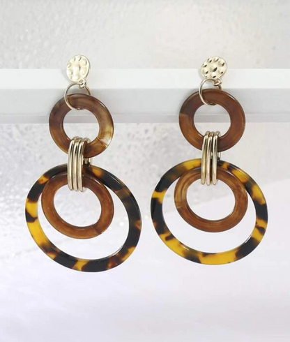 Pendientes de Aros con Diseño Multicolor
