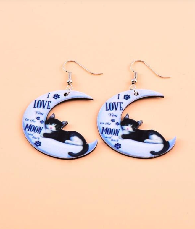 Pendientes "I Love You to the Moon and Back"