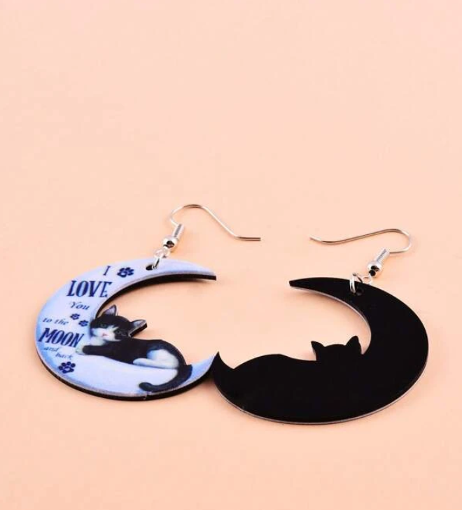 Pendientes "I Love You to the Moon and Back"