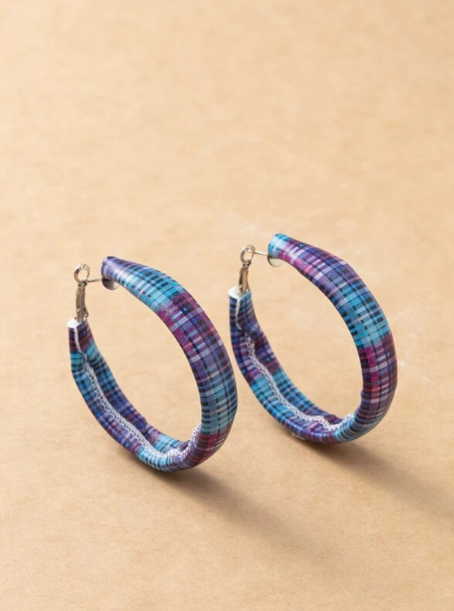 Aros con Estampado Multicolor