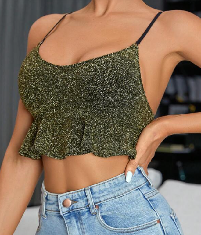 Top con Tirantes en Bronce