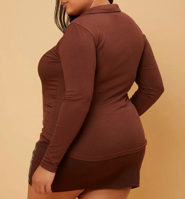 Vestido Canalé Marrón Chocolate