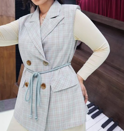 Chaqueta Elegante a Cuadros