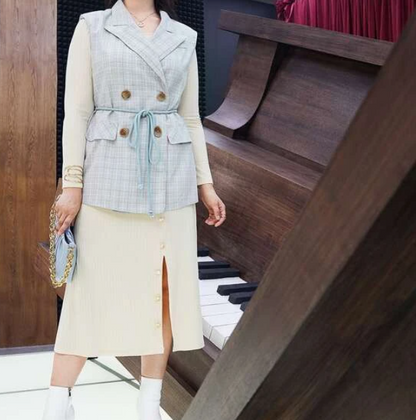 Chaqueta Elegante a Cuadros