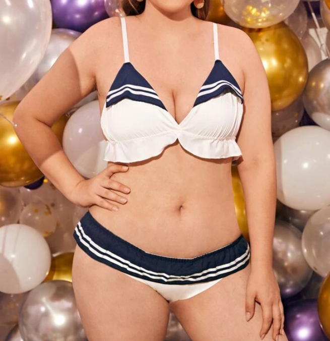 Set de Lencería Marinera - Azul y Blanco