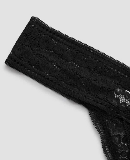 Tanga de Encaje - Negro