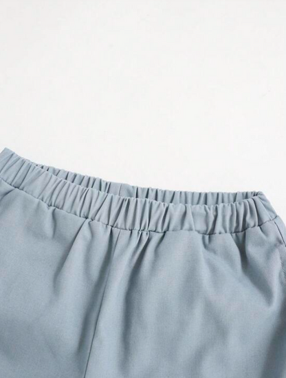 Jogger Casual con Detalles - Neblina Azul