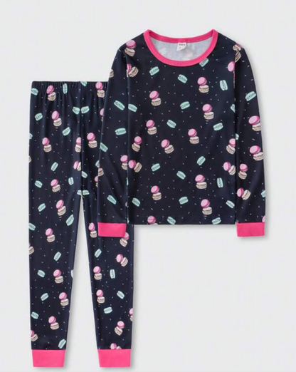Pijama Dulce de Dos Piezas - Azul Marino