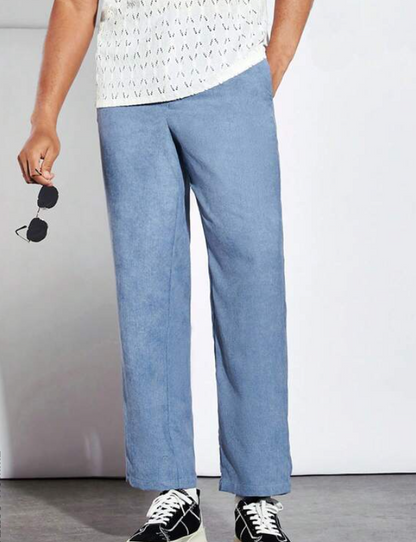 Pantalón Pierna Recta - Celeste