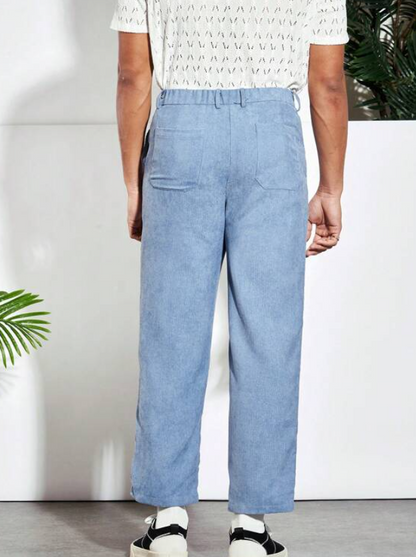Pantalón Pierna Recta - Celeste