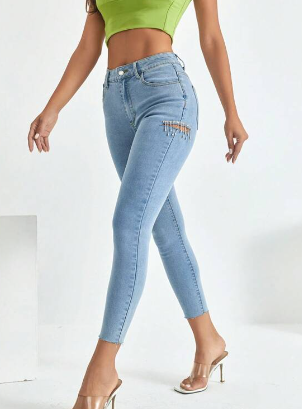 Jeans Ajustados Lavado Ligero