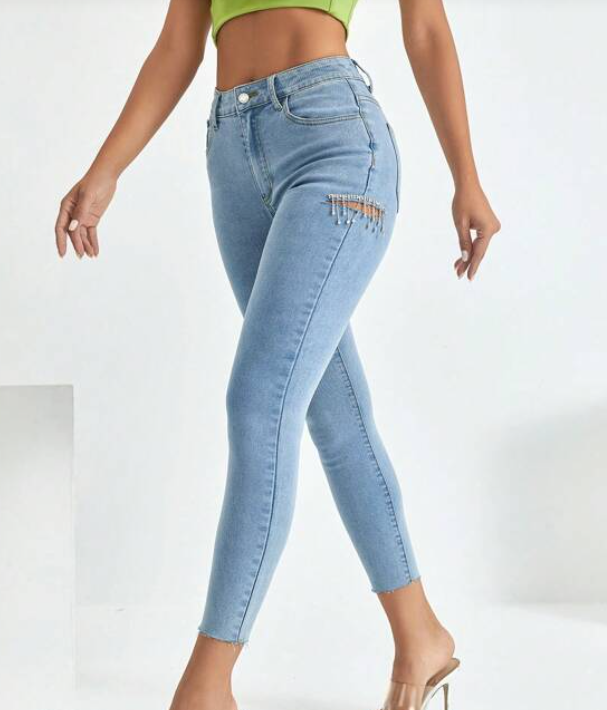 Jeans Ajustados Lavado Ligero