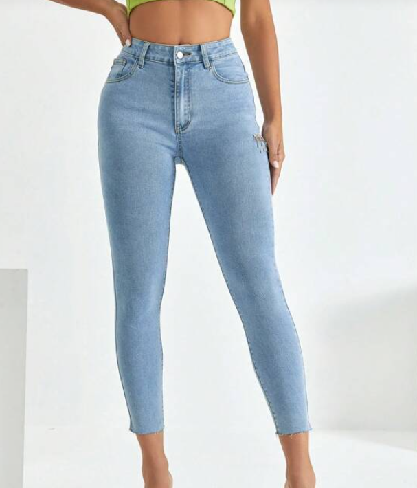 Jeans Ajustados Lavado Ligero