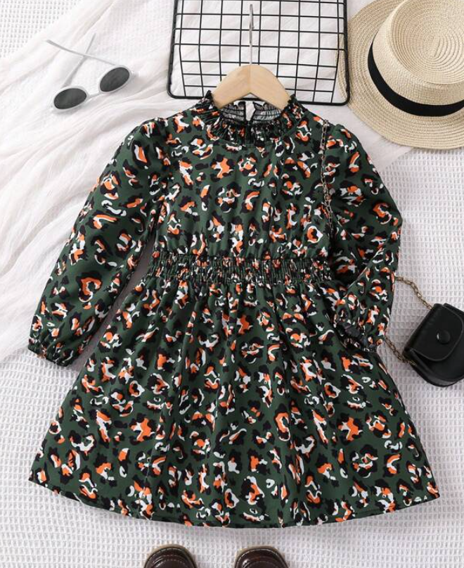 Vestido Bohemio Infantil con Estampado Integral