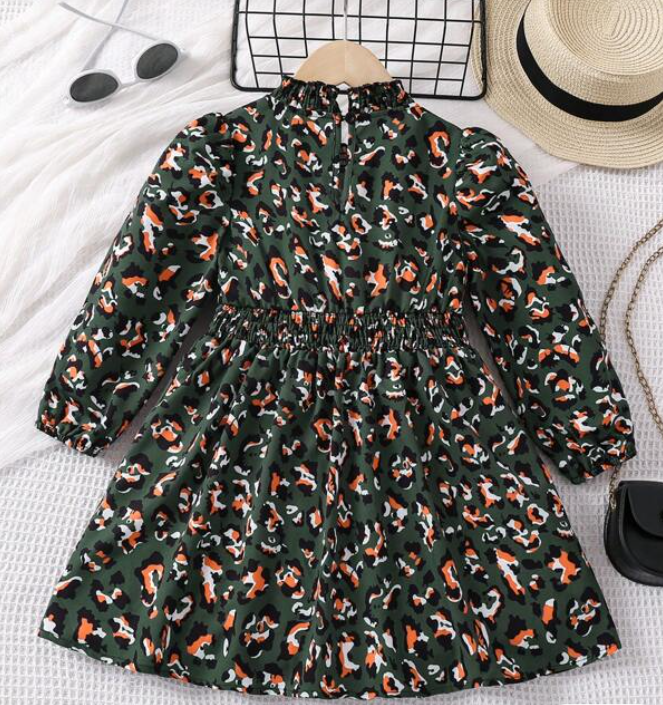 Vestido Bohemio Infantil con Estampado Integral