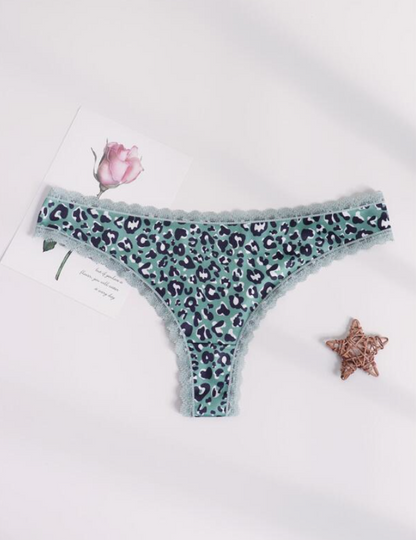 Tanga Multicolor con Detalles de Encaje y Diseño Dulce