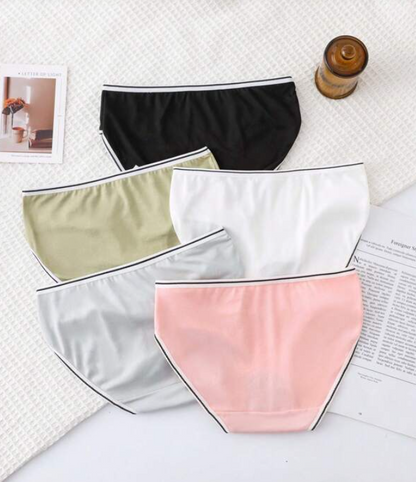 Bragas de Algodón Lisas en Colores Variados