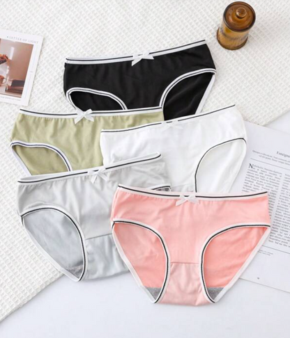 Bragas de Algodón Lisas en Colores Variados