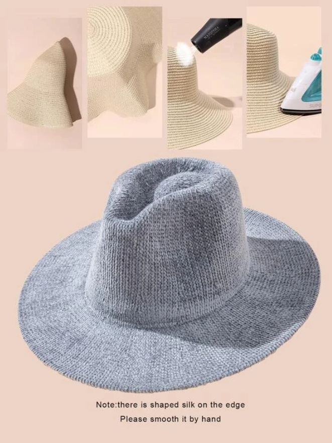 Sombrero de Ala Ancha en Gris