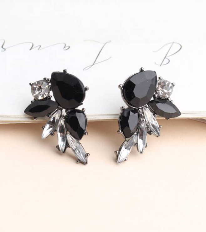 Pendientes Elegantes Blanco y Negro