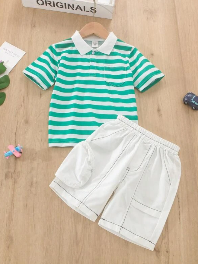 Conjunto Infantil de 2 Piezas - Polo y Shorts
