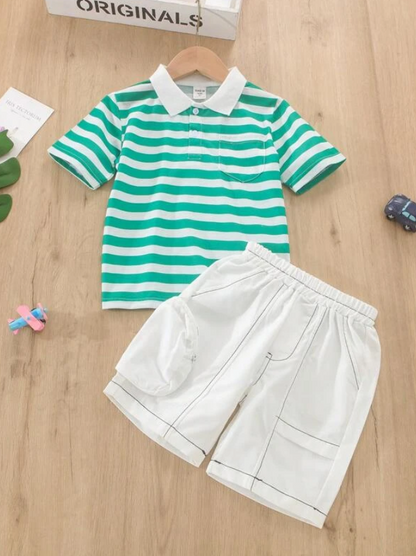 Conjunto Infantil de 2 Piezas - Polo y Shorts