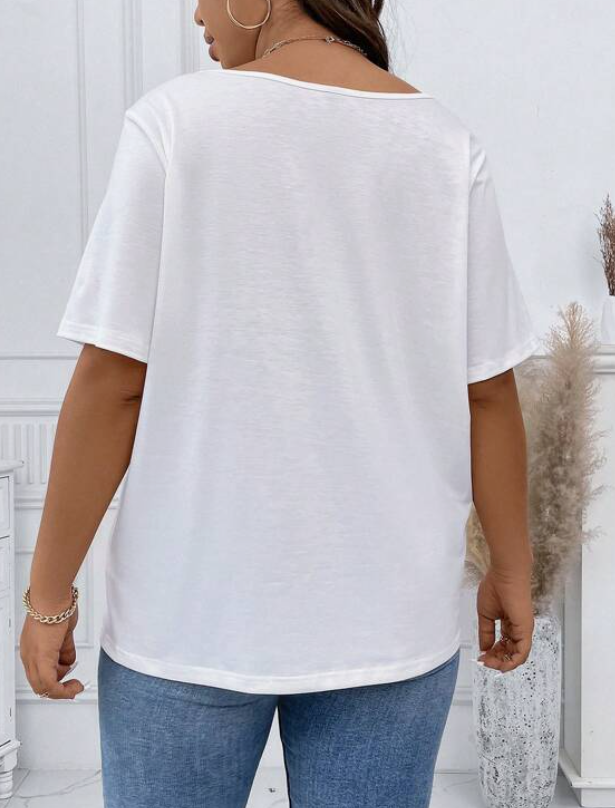 Blusa Casual de Manga Corta con Estampado de Mariposas 🦋✨