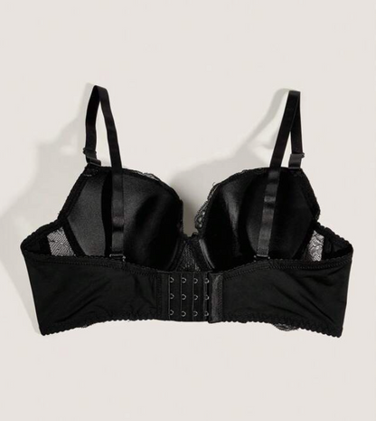 Sujetador Balconette de Encaje Negro – Sofisticación y Soporte 🖤✨