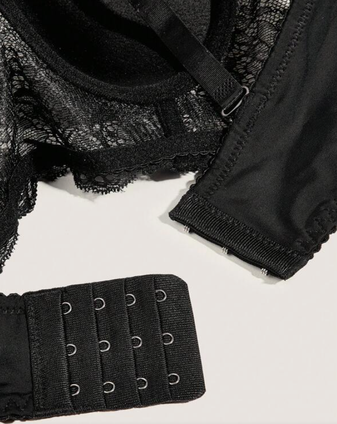 Sujetador Balconette de Encaje Negro – Sofisticación y Soporte 🖤✨