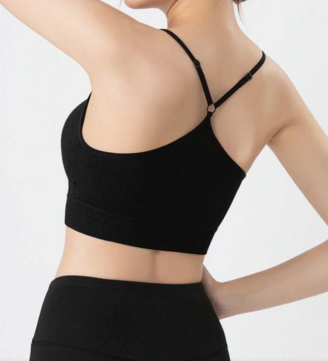 Top Deportivo Negro sin Costuras – Comodidad y Soporte 🖤✨